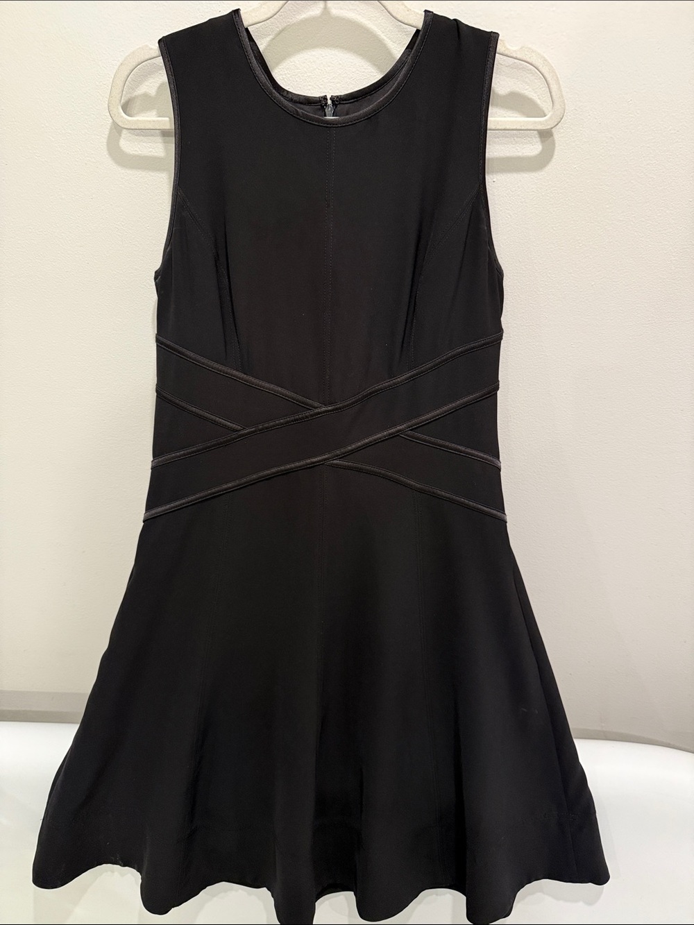 White House Black Market Black Sleeveless Fit & Flare Mini Dress